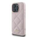 Guess GUHCP16XPSQSQSP iPhone 16 Pro Max 6.9" różowy/pink hardcase Quilted Metal Logo