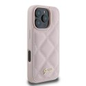 Guess GUHCP16XPSQSQSP iPhone 16 Pro Max 6.9" różowy/pink hardcase Quilted Metal Logo