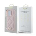 Guess GUHCP16LPSQSQSP iPhone 16 Pro 6.3" różowy/pink hardcase Quilted Metal Logo