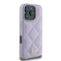 Guess GUHCP16LPSQSQSU iPhone 16 Pro 6.3" jasnofioletowy/light purple hardcase Quilted Metal Logo