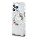 Guess GUHMP16LHFWFCT iPhone 16 Pro 6.3" przeźroczysty/transprent hardcase IML Flowers Wreath MagSafe