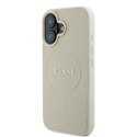 Guess GUHMP16SPGHSMME iPhone 16 6.1" beżowy/beige hardcase Grained Ring MagSafe