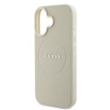 Guess GUHMP16SPGHSMME iPhone 16 6.1" beżowy/beige hardcase Grained Ring MagSafe