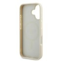 Guess GUHMP16SPGHSMME iPhone 16 6.1" beżowy/beige hardcase Grained Ring MagSafe
