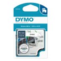 Dymo oryginalny taśma do drukarek etykiet, Dymo, 16957, S0718040, czarny druk/biały podkład, 3.5m, 12mm, D1 specjalna - elastycz