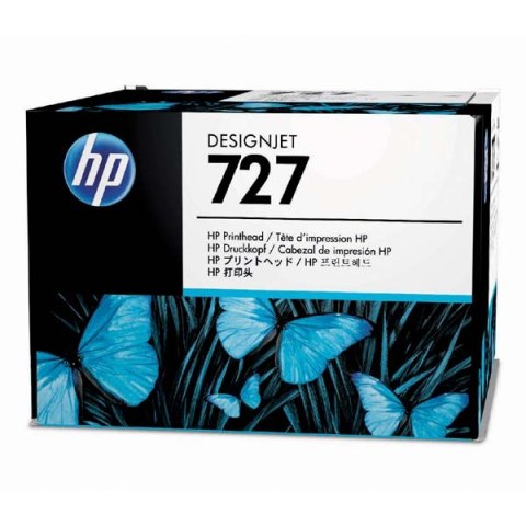 HP oryginalny Zestaw do wymiany głowicy B3P06A, HP 727, CMYK, HP DesignJet T1500, T2500, T920