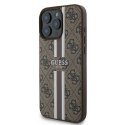 Guess GUHMP16LP4RPSW iPhone 16 Pro 6.3" brązowy/brown hardcase 4G Printed Stripes MagSafe