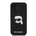 Karl Lagerfeld KLHMP16SSKHPPLK iPhone 16 6.1" czarny/black hardcase Silicone Karl Head Print MagSafe