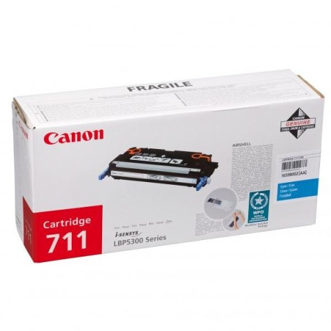 Canon oryginalny toner CRG711, cyan, 6000s, 1659B002, Canon LBP-5300, O