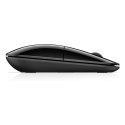 HP mysz Z3700 Wireless Black Onyx, 1200DPI, 2.4 [GHz], optyczna Blue LED, 3kl., 1 scroll, bezprzewodowa, czarna, 1 szt AA, Windo