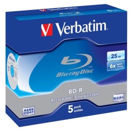 Verbatim BD-R, Single Layer 25GB, jewel box, 43715, 6x, 5-pack, do archiwizacji danych