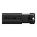 Verbatim USB flash disk, USB 3.0 (3.2 Gen 1), 128GB, PinStripe, Store N Go, czarny, 49319, USB A, z wysuwanym złączem
