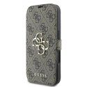 Guess GUBKP16S4GMGBR iPhone 16 6.1" brązowy/brown book 4G Metal Logo