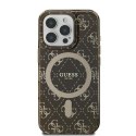 Guess GUHMP16LH4DTEW iPhone 16 Pro 6.3" brązowy/brown hardcase IML 4G Background MagSafe