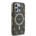 Guess GUHMP16LH4DTEW iPhone 16 Pro 6.3" brązowy/brown hardcase IML 4G Background MagSafe