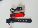 Zestaw lamp rowerowych Mactronic DuoSlim, 60 lm/18 lm, zestaw (akumulatory, uchwyty, kabel USB), (brak opakowania)