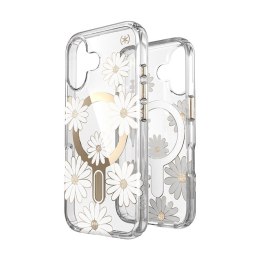 Speck Presidio Lux ClickLock & MagSafe - Etui iPhone 16 (Sunshine Daisies / Clear / Gold)