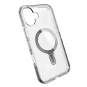 Speck Presidio Perfect-Clear Grip ClickLock & MagSafe - Etui iPhone 16 Plus (Clear / Chrome Finish / Serene Silver)