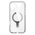 Speck Presidio Perfect-Clear Grip ClickLock & MagSafe - Etui iPhone 16 Plus (Clear / Chrome Finish / Serene Silver)