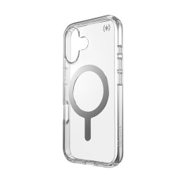 Speck Presidio Perfect-Clear MagSafe - Etui iPhone 16 (Clear / Chrome Finish / Serene Silver)