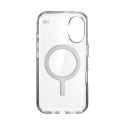 Speck Presidio Perfect-Clear MagSafe - Etui iPhone 16 (Clear / Chrome Finish / Serene Silver)