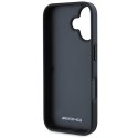 AMG AMHCP16SGSEBK iPhone 16 6.1" czarny/black hardcase Leather Debossed Lines Black Logo