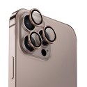 UNIQ Optix Aluminium Camera Lens Protector iPhone 16 Pro 6.3" / 16 Pro Max 6.9" taupe gold szkło na obiektyw aparatu z aplikator