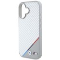 BMW BMHMP16S23PUDTS iPhone 16 6.1" szary/grey hardcase M Carbon Tricolor Line MagSafe