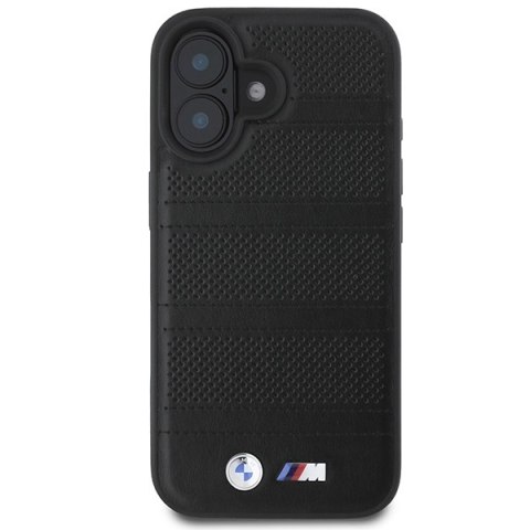 BMW BMHMP16S23PUSPK iPhone 16 6.1" czarny/black hardcase M Perforated And Stitched Line MagSafe