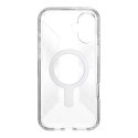 Speck Presidio Perfect-Clear Grip ClickLock & MagSafe - Etui iPhone 16 Plus (Clear / Chrome Finish / Serene Silver)