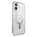 Speck Presidio Perfect-Clear Grip ClickLock & MagSafe - Etui iPhone 16 Plus (Clear / Chrome Finish / Serene Silver)