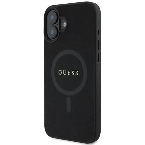 Guess GUHMP16MPSAHMCK iPhone 16 Plus 6.7" czarny/black hardcase Saffiano Classic Logo MagSafe