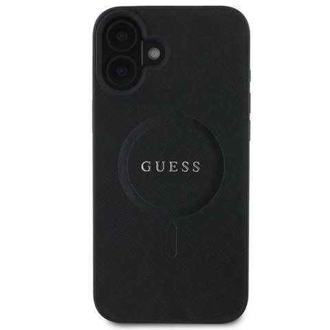 Guess GUHMP16MPSAHMCK iPhone 16 Plus 6.7" czarny/black hardcase Saffiano Classic Logo MagSafe