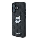 Karl Lagerfeld KLHCP16SPGKLCHPK iPhone 16 6.1" czarny/black hardcase Monogram Choupette Head Pin