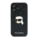 Karl Lagerfeld KLHCP16SPGKLKIPK iPhone 16 6.1" czarny/black hardcase Monogram Karl Head Pin