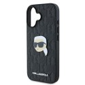 Karl Lagerfeld KLHCP16SPGKLKIPK iPhone 16 6.1" czarny/black hardcase Monogram Karl Head Pin