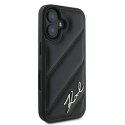 Karl Lagerfeld KLHCP16SPQDSMGK iPhone 16 6.1" czarny/black hardcase Quilted Signature