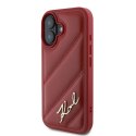 Karl Lagerfeld KLHCP16SPQDSMGR iPhone 16 6.1" czerwony/red hardcase Quilted Signature