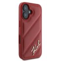 Karl Lagerfeld KLHCP16SPQDSMGR iPhone 16 6.1" czerwony/red hardcase Quilted Signature