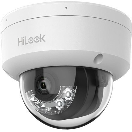 HiLook dome IPC-D120HA-LU F2.8 (2 MP, 30 m. IR, 30 m. LED, Hybrid Light), White