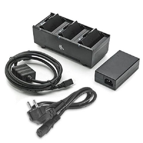 3 Slot Battery Charger; ZQ300 Series; includes power supply and EU power cord