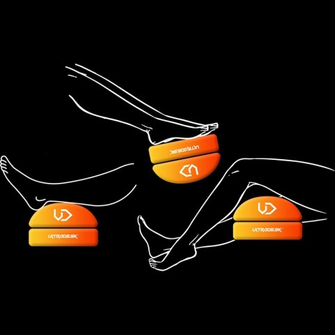 Podstawa ergonomiczna pod nogi, FRONTSTEP regulowana wysokość, czarny, pianka z efektem pamięci, ULTRADESK