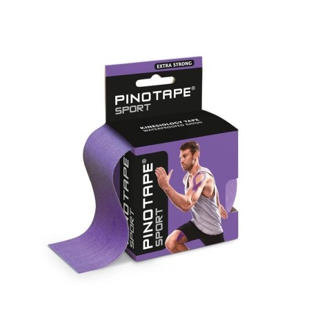 Taśma do kinesiotapingu Pinotape sport 5 cm fioletowa