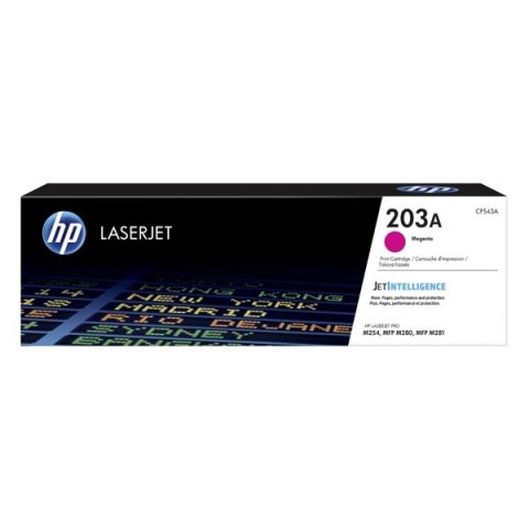 HP oryginalny toner CF543A, magenta, 1300s, HP 203A, HP Color LaserJet Pro M254dw, nw, M280nw, O