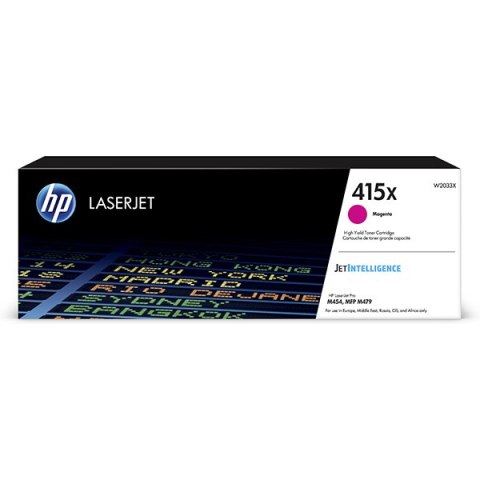 HP oryginalny toner W2033X, magenta, 6000s, HP 415X, high capacity, HP Color LaserJet Pro M454, MFP M479, O