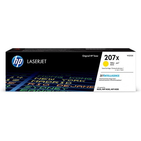 HP oryginalny toner W2212X, yellow, 2450s, HP 207X, HP Color LaserJet Pro M255, MFP M282, M283, O