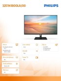 Monitor 32E1N1800LA VA 31.5 cala 4K HDMIx2 DP Głośniki