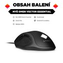 Mysz przewodowa, HP OMEN Vector Essential, czarna, optyczny, 7200DPI