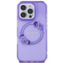 Guess GUHMP16LHFWFCU iPhone 16 Pro 6.3" fioletowy/purple hardcase IML Flowers Wreath MagSafe