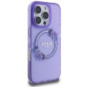 Guess GUHMP16LHFWFCU iPhone 16 Pro 6.3" fioletowy/purple hardcase IML Flowers Wreath MagSafe